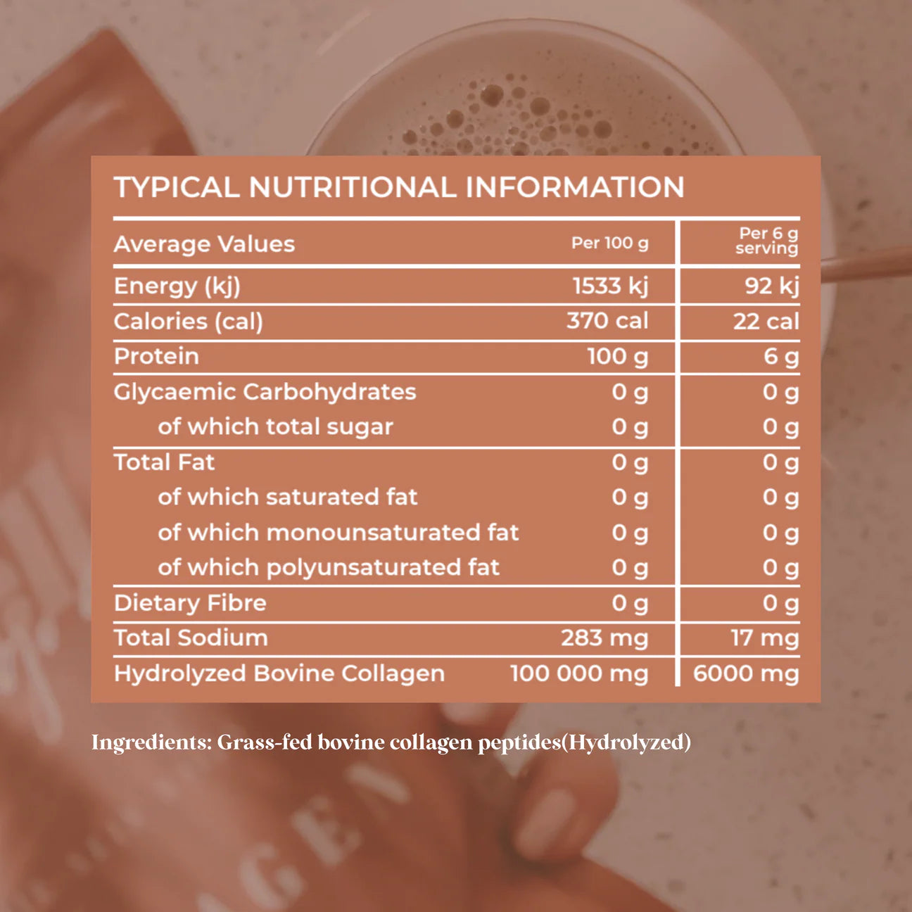 Bovine Collagen: Unflavoured (250g)