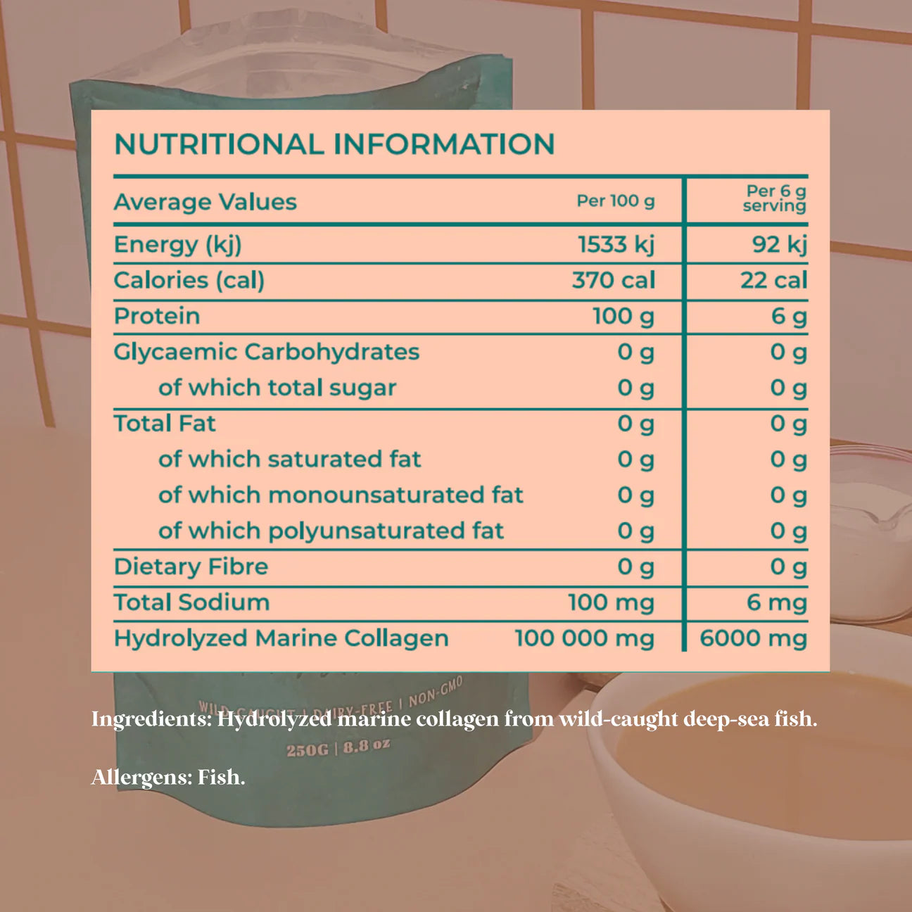 Marine Collagen Powder (250g) Unflavoured
