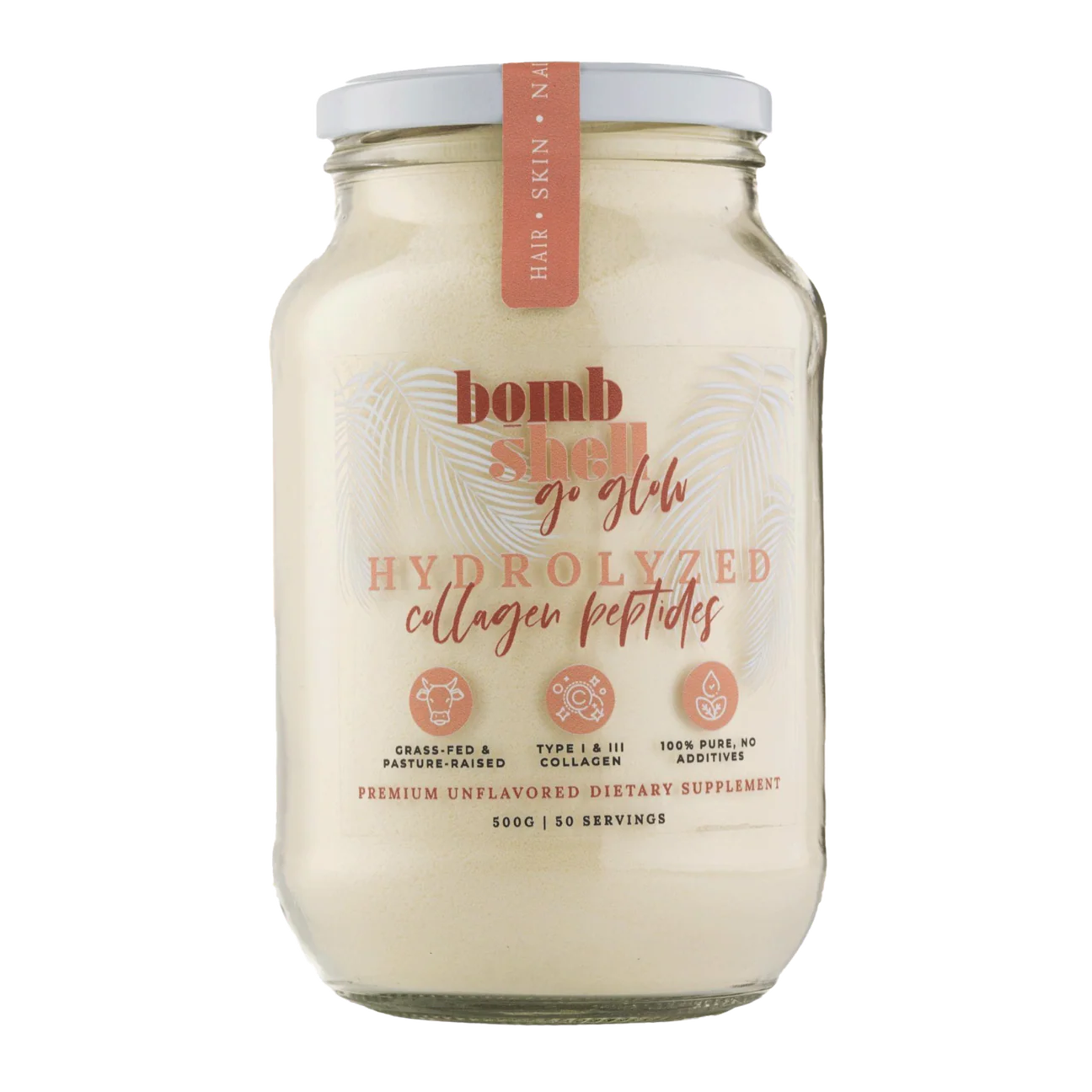 Bovine Collagen: Unflavoured (500g Glass Jar)