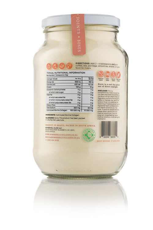 Bovine Collagen: Unflavoured (500g Glass Jar)