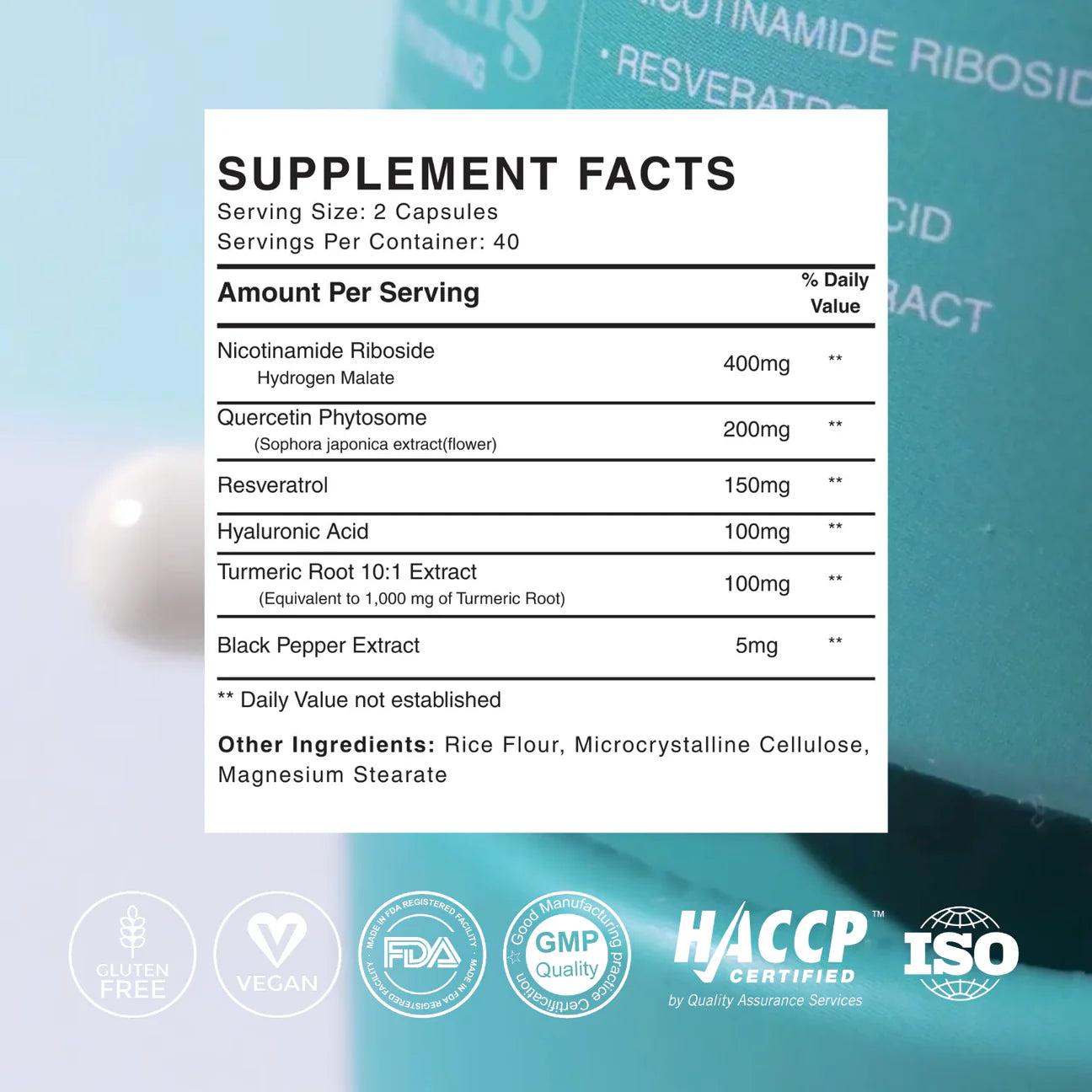 NAD+ Complex: Boost energy, hydrate skin, and slow down ageing - 40 Day Supply