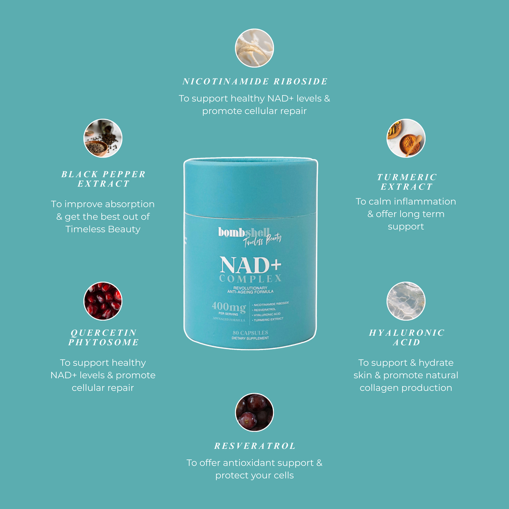 NAD+ Complex: Boost energy, hydrate skin, and slow down ageing - 40 Day Supply