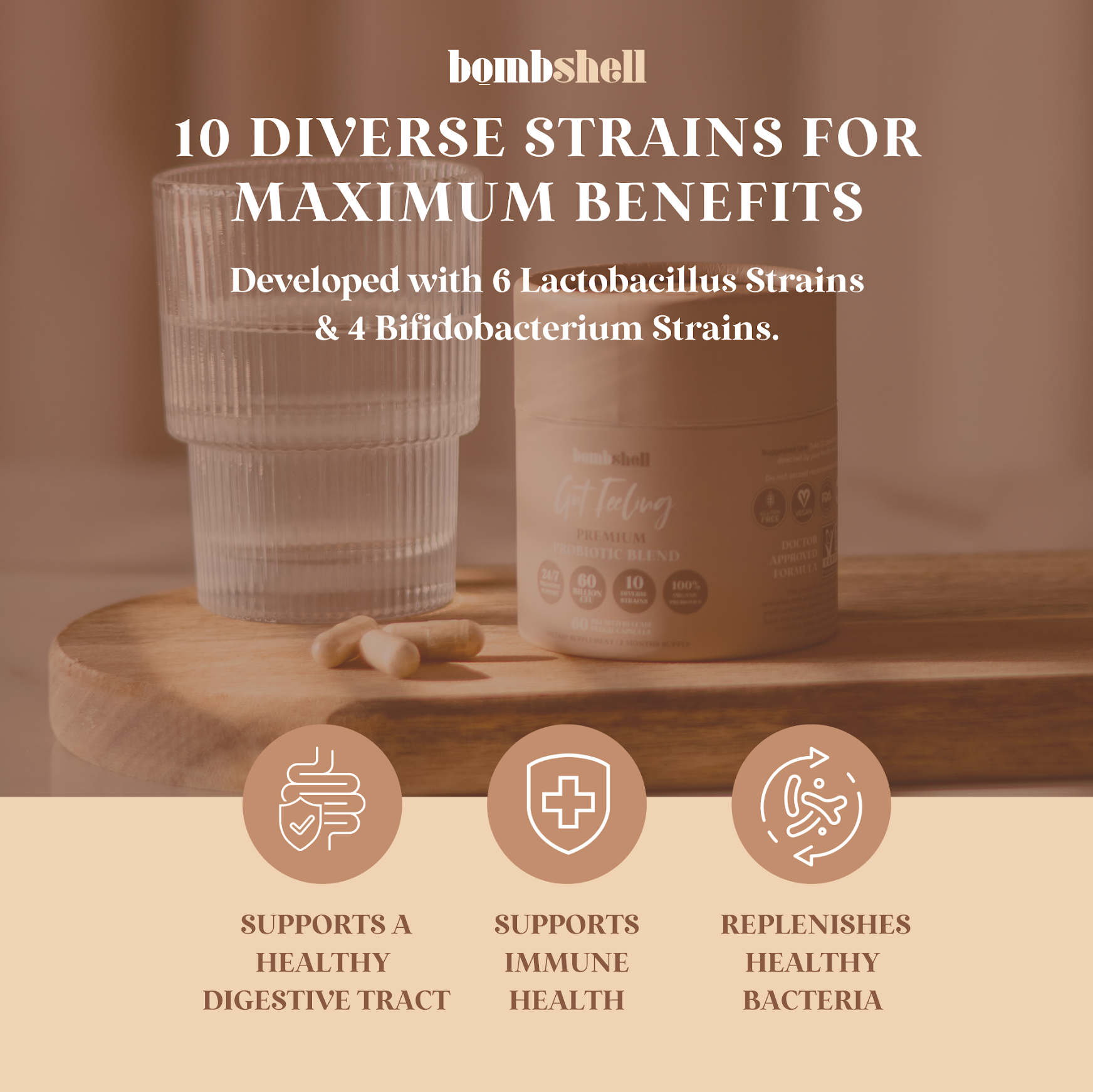 Probiotic with Organic Prebiotics - 2 Month Supply